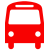 Bus icona rossa