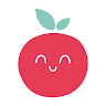 icona squiseat una mela rossa su sfondo bianco