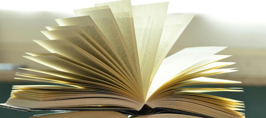 libro aperto con le pagine ce svolazzano come mosse dal vento