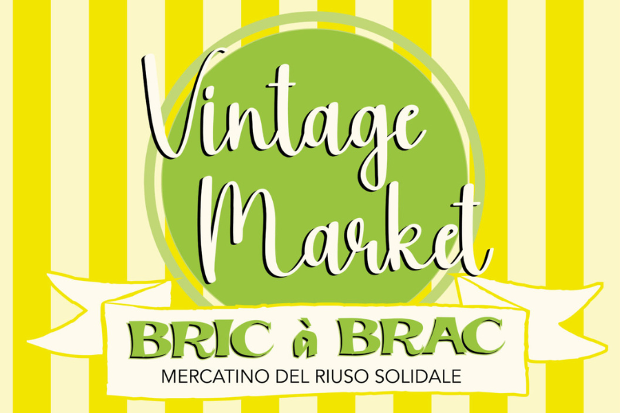 Vintage Market Bric à Brac su righe gialle