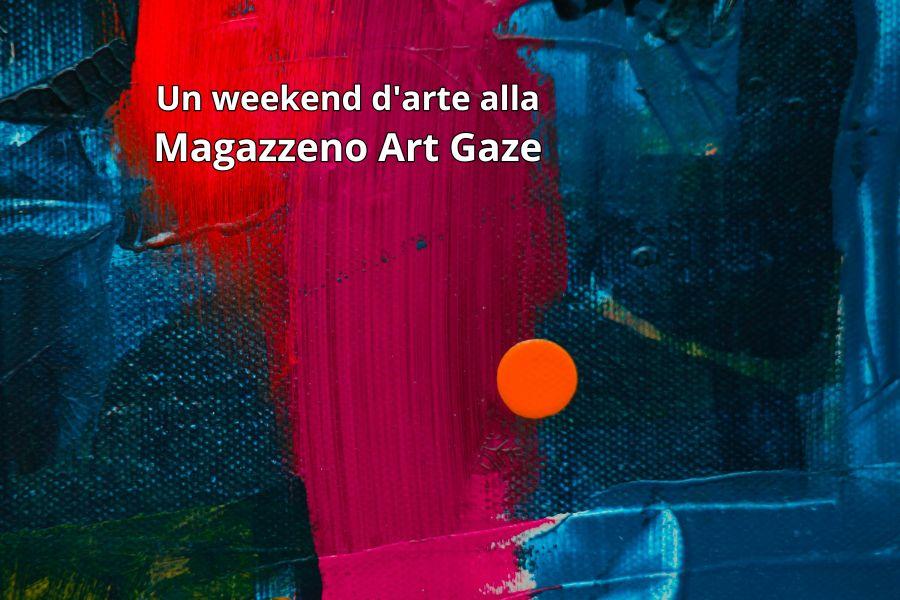 un weekend d'arte alla magazzeno art gaze. sfondo quadro contemporaneo