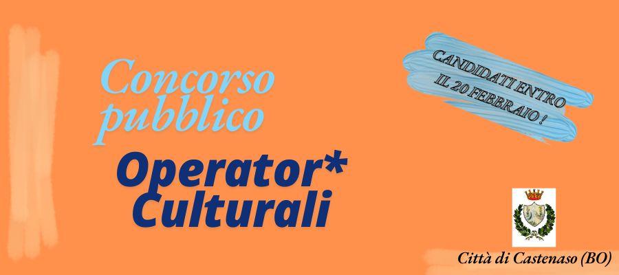 Concorso pubblico operatori culturali 