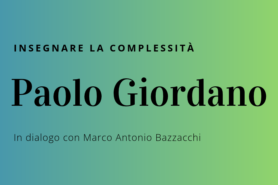 Locandina per seminario di Paolo Giordano 