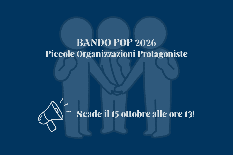 locandina per il bando pop con scadenza il 15 ottobre alle ore 13
