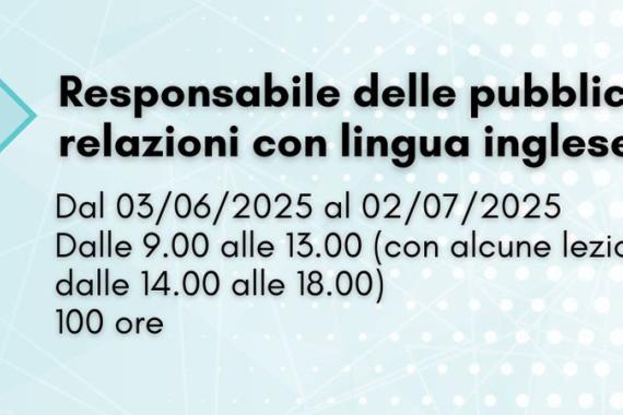 Corso Responsabile delle pubbliche relazioni con inglese
