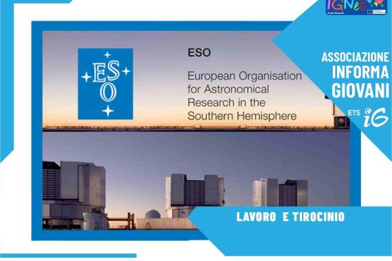 Tirocini scientifici presso l'ESO
