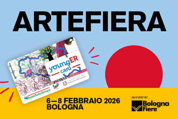locandina artefiera con riferimento a younger card
