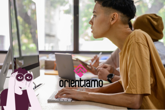 giovane al pc